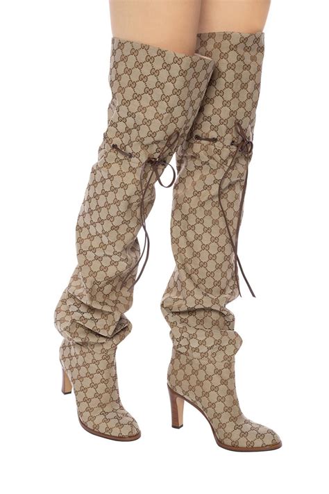 gucci boots true to size|gucci print thigh high boots.